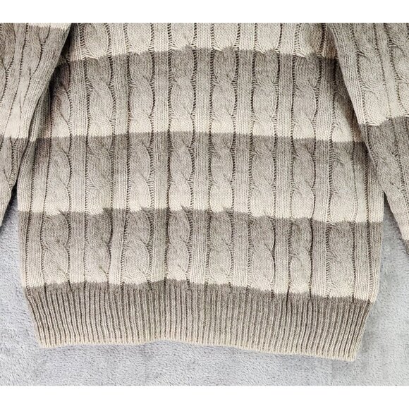 Joseph Abboud Sweater Mens Large Brown Wool Blend Casual Dad Made In Italy - Picture 7 of 11